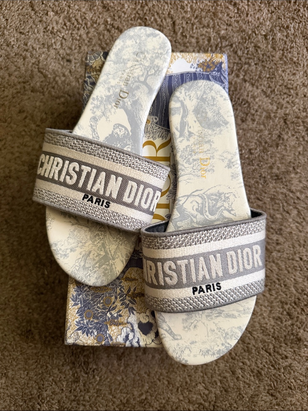Christian Dior | Classic Signature Paris Slide Sandals